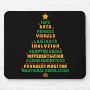 Ieps Teacher Christmas Tree Special Education Sped Mouse Mat
