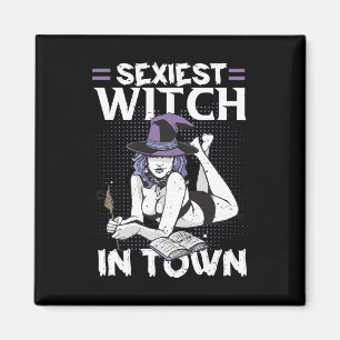 Iest Witch In Town Halloween Witchcraft For Women Magnet