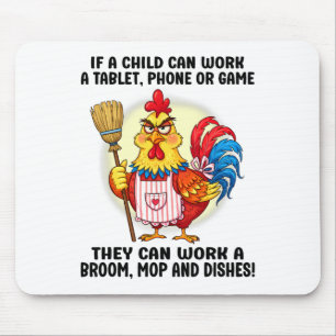 If A Child Can Work A Tablet, Phone Or Game They C Mouse Mat