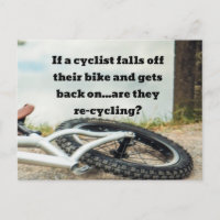 If a cyclist falls off their bike and gets back on