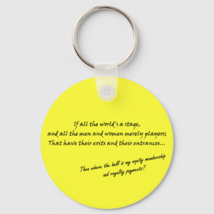 ‘If all the world’s a stage...’ Key Ring