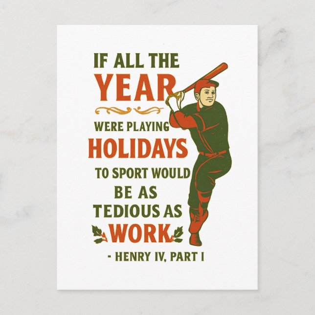 If all year were playing holidays...  postcard (Front)
