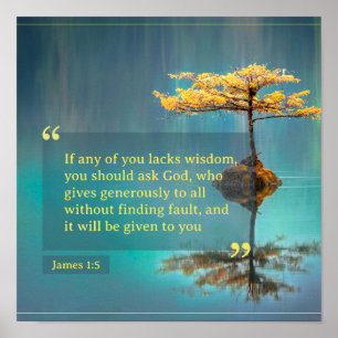 If Any Of You Lacks Wisdom, You Should Ask God Poster