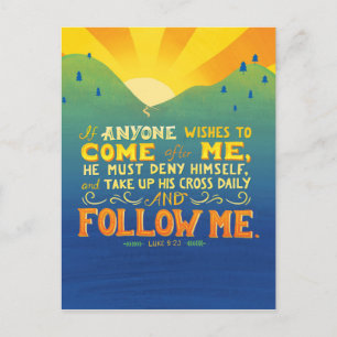 If Anyone Wishes to Come After Me Postcard