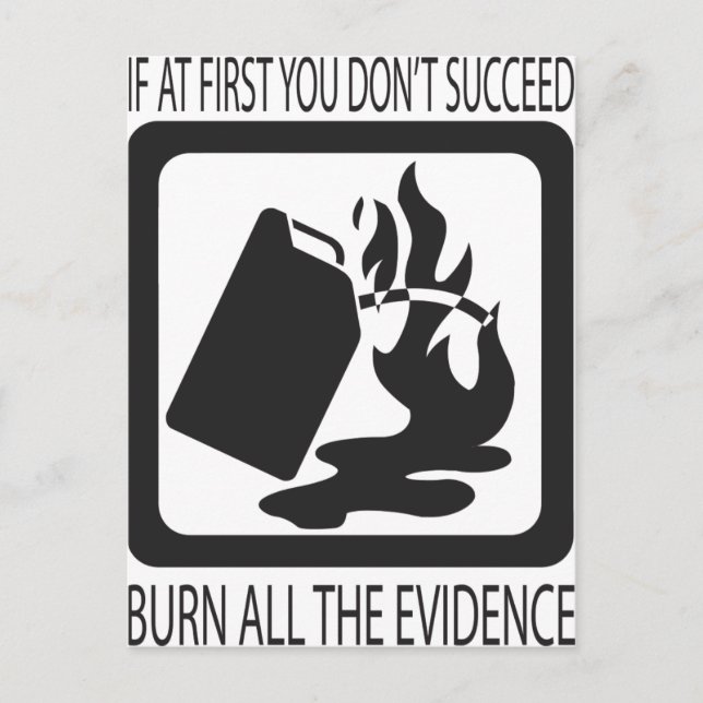 If at first you don't succeed postcard (Front)