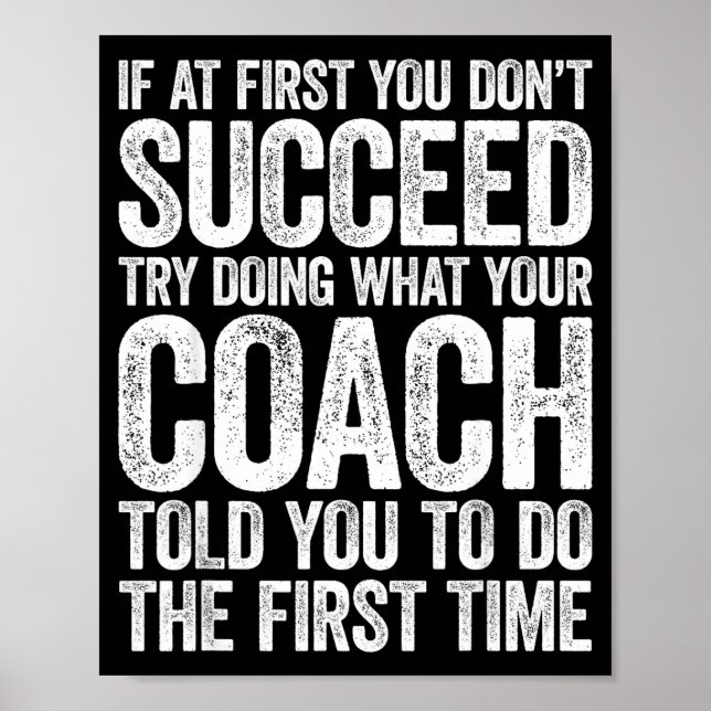 If At First You Dont Succeed Try Doing What Your C Poster (Front)