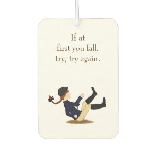 "If at first you fall, try, try again." Equestrian Car Air Freshener