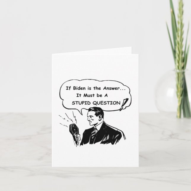 If Biden Is The Answer Comic Card (Front)