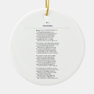 If, by Rudyard Kipling Ceramic Tree Decoration