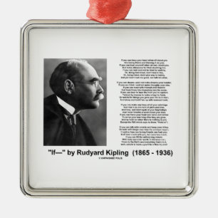 If- by Rudyard Kipling Motivational Advice Poem Metal Tree Decoration