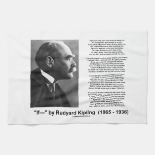 If- by Rudyard Kipling Motivational Advice Poem Tea Towel