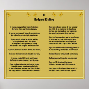 If by Rudyard Kipling Poster