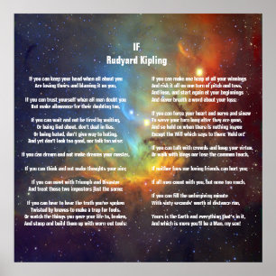 If by Rudyard Kipling Poster