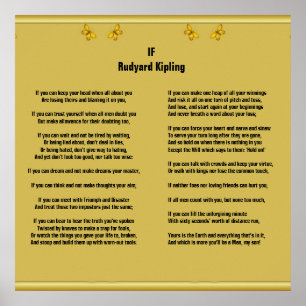 If by Rudyard Kipling Poster