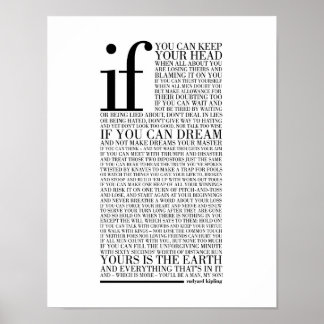 If by Rudyard Kipling Poster