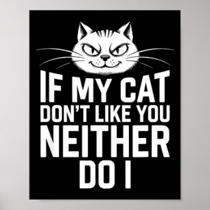 If Cat Dont Like Neither Do Cat Lover Humour Poster