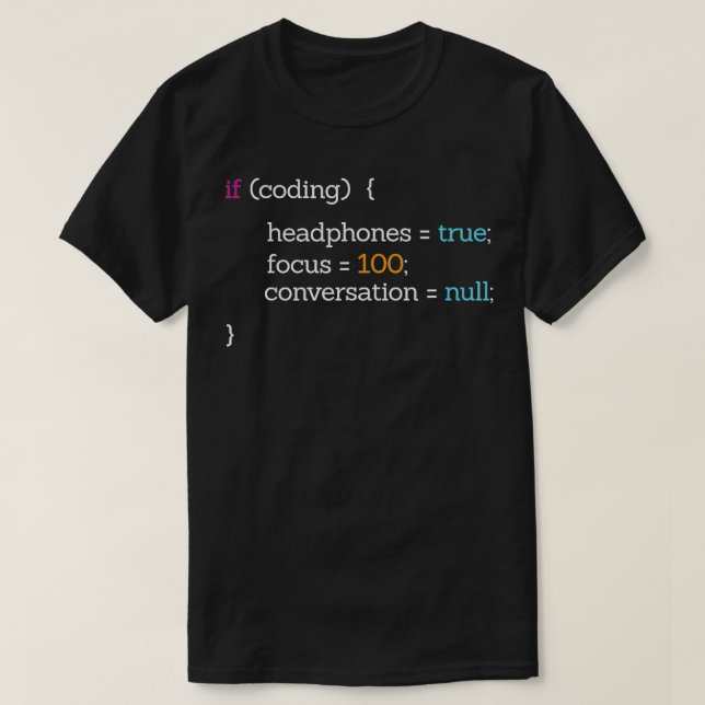 If Coding Headphones Focus Funny Python Programmin T-Shirt (Design Front)