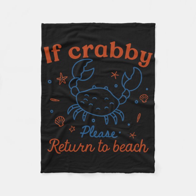 If Crab4  Fleece Blanket (Front)