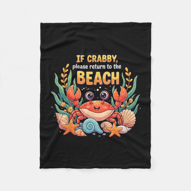 If Crab  Fleece Blanket (Front)