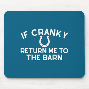 If cranky return to the barn farm girl horse mouse mat