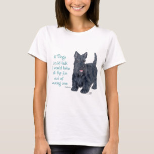 If Dogs could talk - Scottish Terrier Wit & Wisdom T-Shirt