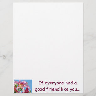 If everyone had a Good Friend like You! Letterhead