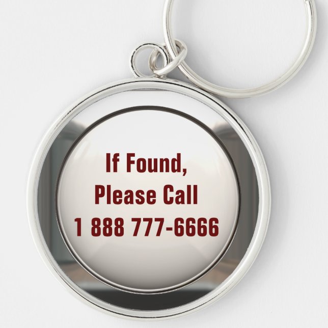 If Found, Call... Keychain (Front)