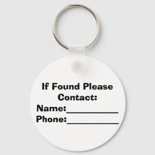 If Found Please Contact Key Ring