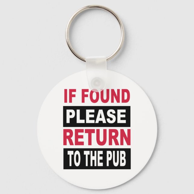 If found please return to pub key ring (Front)