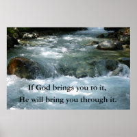 If God Brings you to it Quote with River