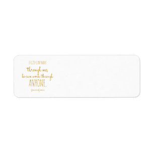 If God Can Work Through Me Gold Faux Foil