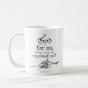 If God is For Us Bible quote mug
