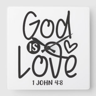 If God is for us who can be against us? Romans 8: Square Wall Clock