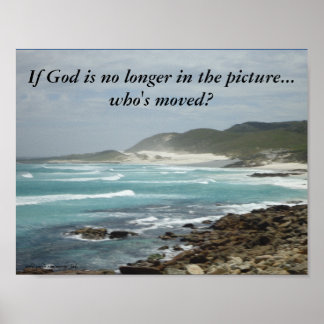 If God is no longer in the picture...who's moved? Poster
