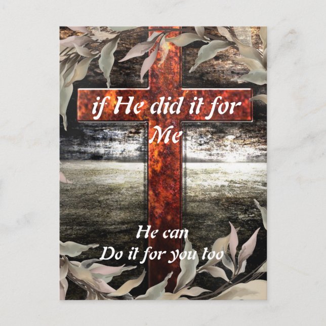 If He Did it For Me  Postcard (Front)