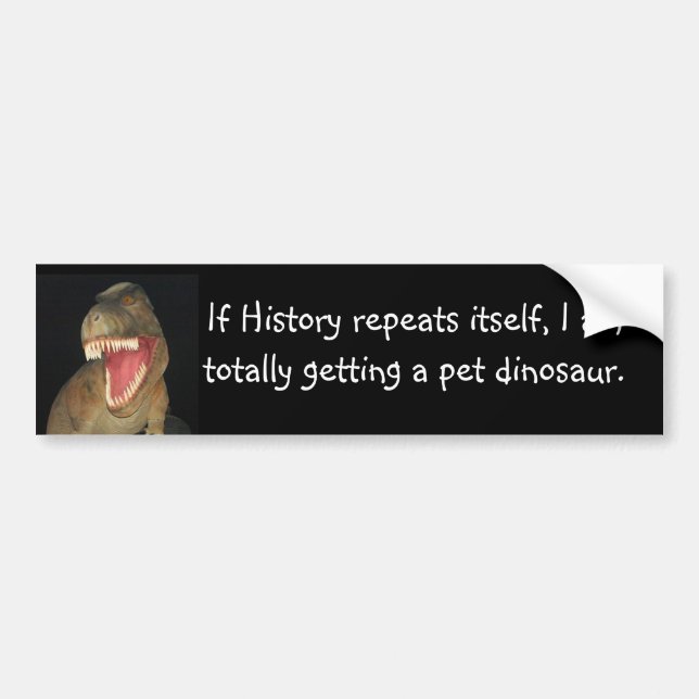 If History repeats itself, I am... Bumper Sticker (Front)