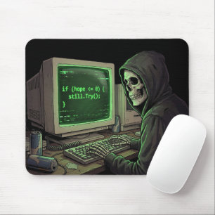 If Hope <= 0 Still Try Cyberpunk Coding Gaming Mouse Mat