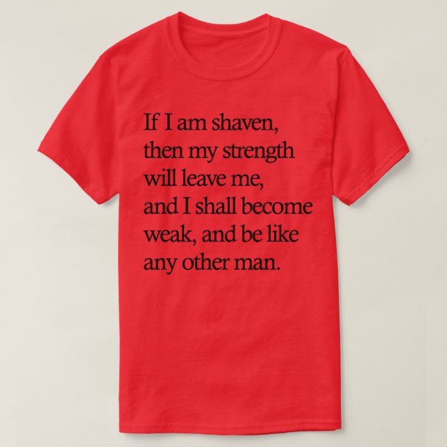 if i am shaven T-Shirt (Design Front)