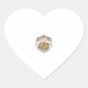 If I Fits I Cat If I Fits I Cat Vintage Vector Art Heart Sticker