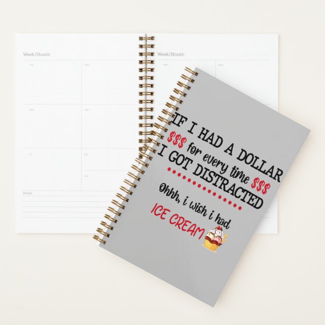 If I Had A Dollar For Every Time I Got Distracted Planner (Display)