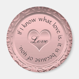 If I know what love is, it is because of you. Magnet