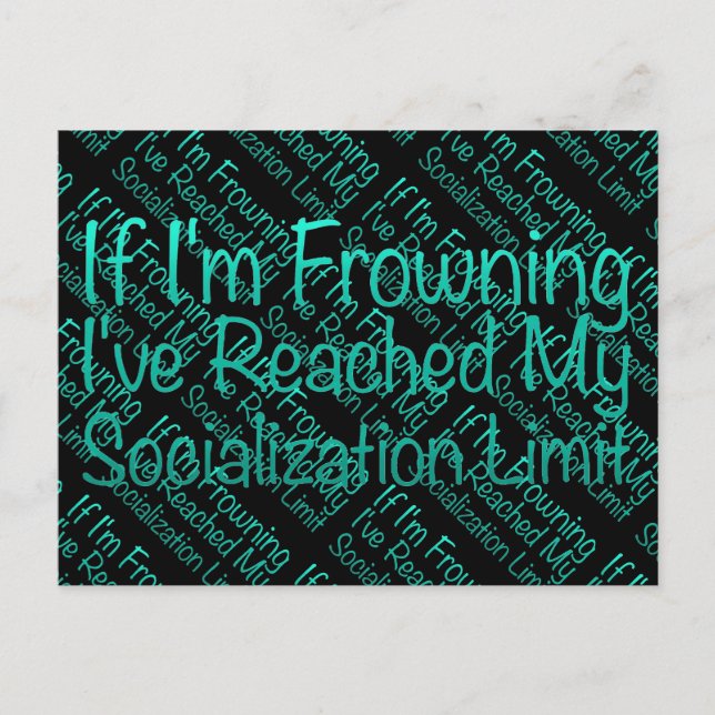 If I’m Frowning…in DuckBlue Postcard (Front)