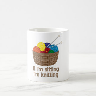 If I’m Sitting I’m Knitting Magic Mug