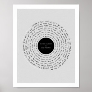 If I Should Fall Behind Lyric Poster