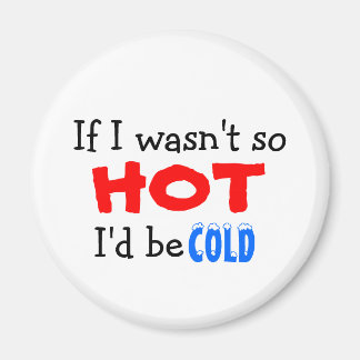 "If I wasn't so HOT..." Magnet