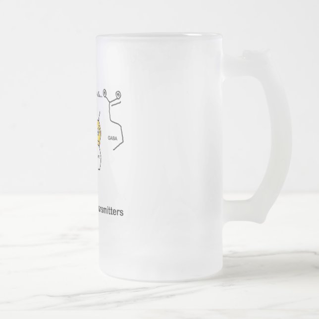If I'm Nervous... Frosted Glass Beer Mug (Right)