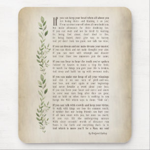 IF, Inspired poem of Rudyard Kipling Mouse Mat