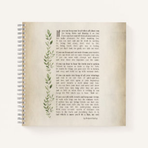 IF, Inspired poem of Rudyard Kipling  Notebook