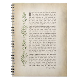 IF, Inspired poem of Rudyard Kipling  Notebook