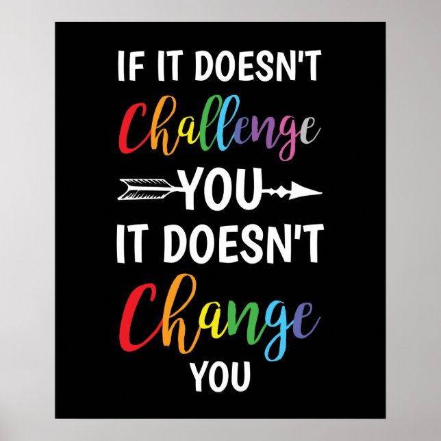 If It Doesn't Challenge You It Doesn't Change You Poster (Front)